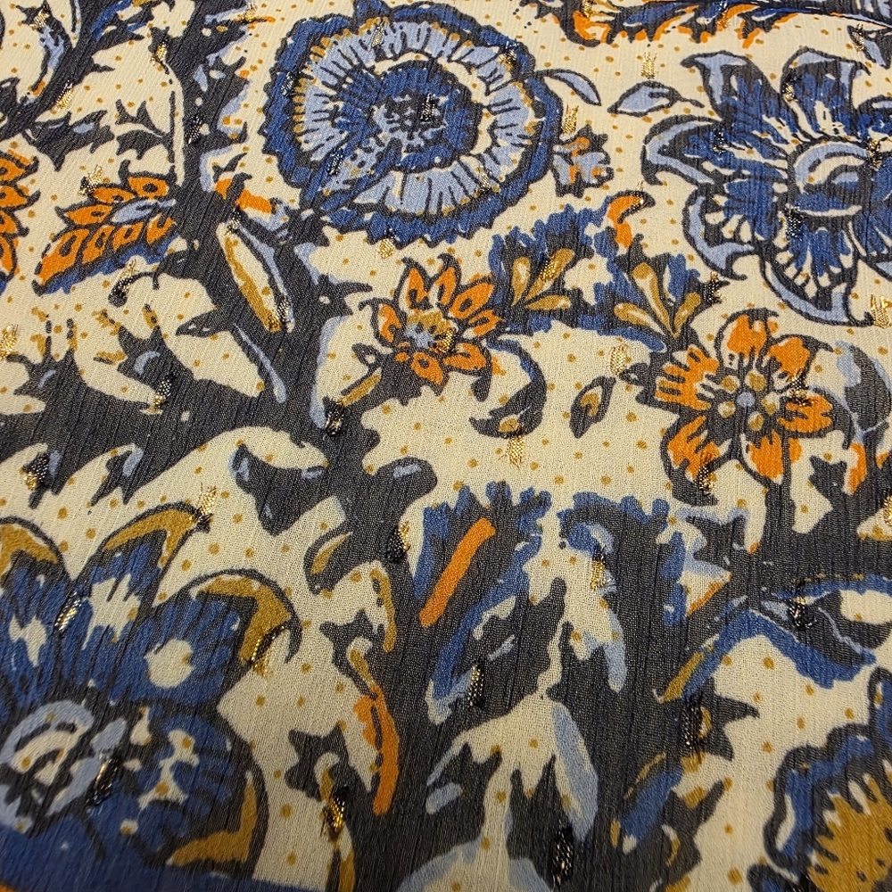 Joie Boho Multicolor Floral Sleeveless Blouse Lightweight & Feminine Size S - Picture 11 of 12